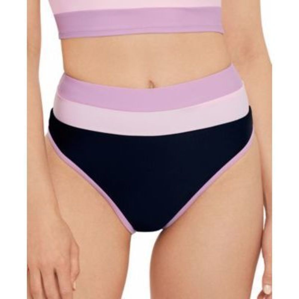 NWT Salt Cove Juniors Color blocked High-Waist Bikini Bottom Black